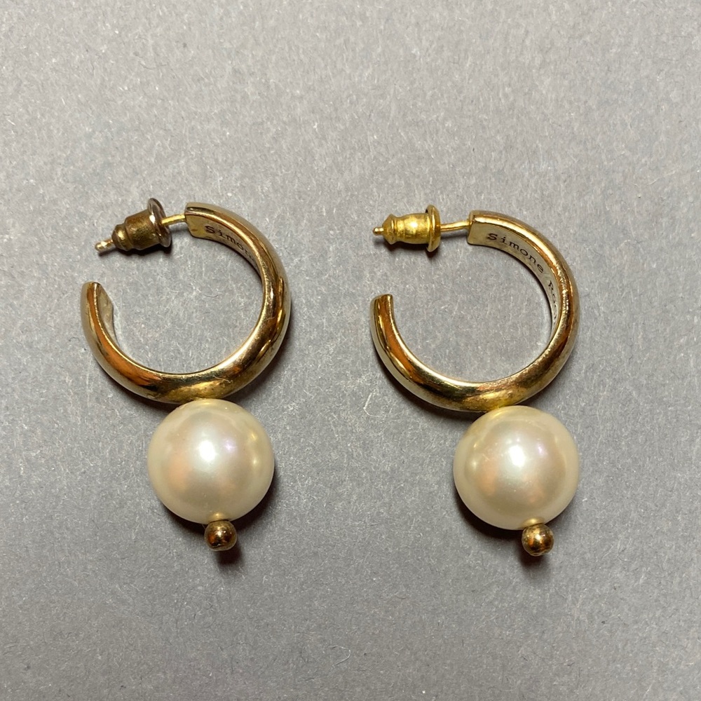 Simone Rocha faux pearl gold earrings